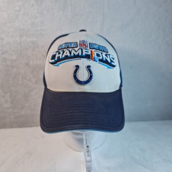 Indianapolis Colts 2007 SUPER BOWL XLI Champions Reebok On Field Hat Adjustable - Picture 1 of 9